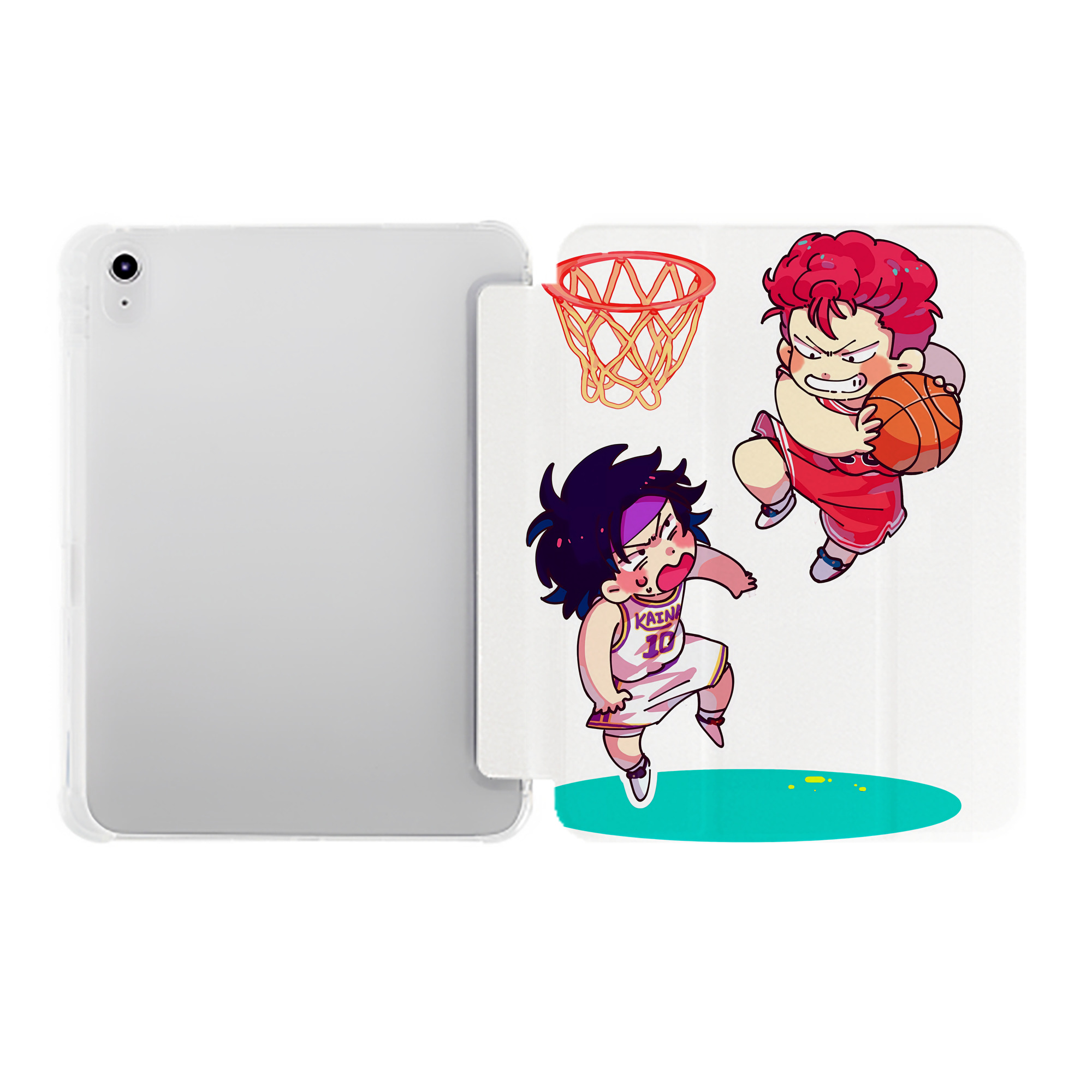 （画像用） SLAM DUNK／スラムダンク IPad ケース ペン収納付き 三つ折りスタンド PUレザー×シリコン 対応機種9.5/10.5/10.9インチ